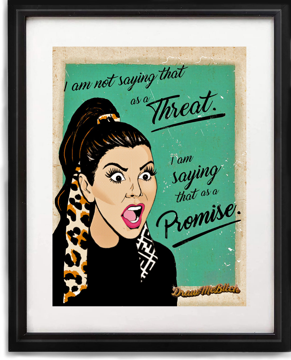 11 x 14 Frame Heather Dubrow RHOOC Comic