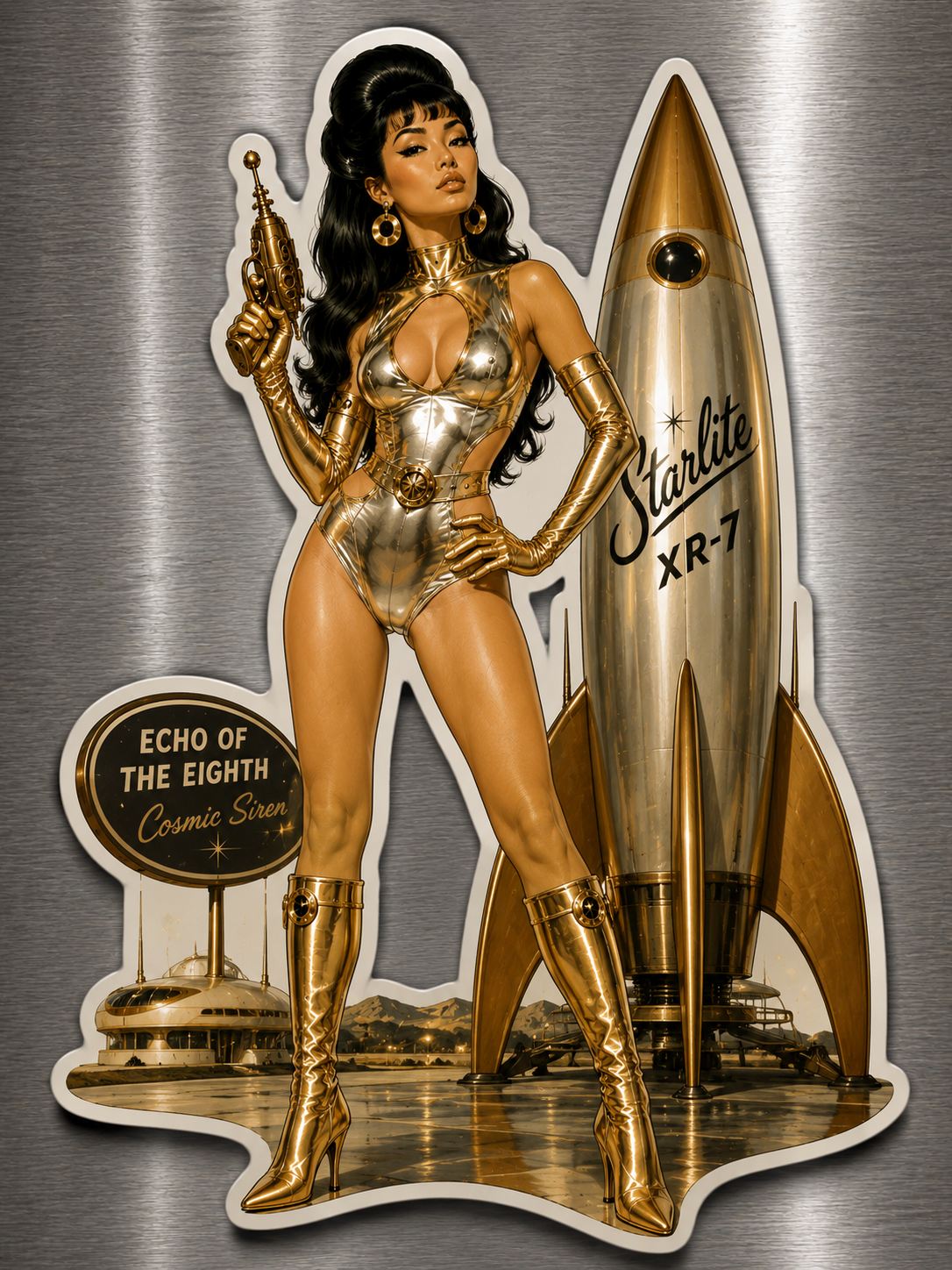 Echo of the Eighth Fridge Magnets - Sci fi Pin Up Babes