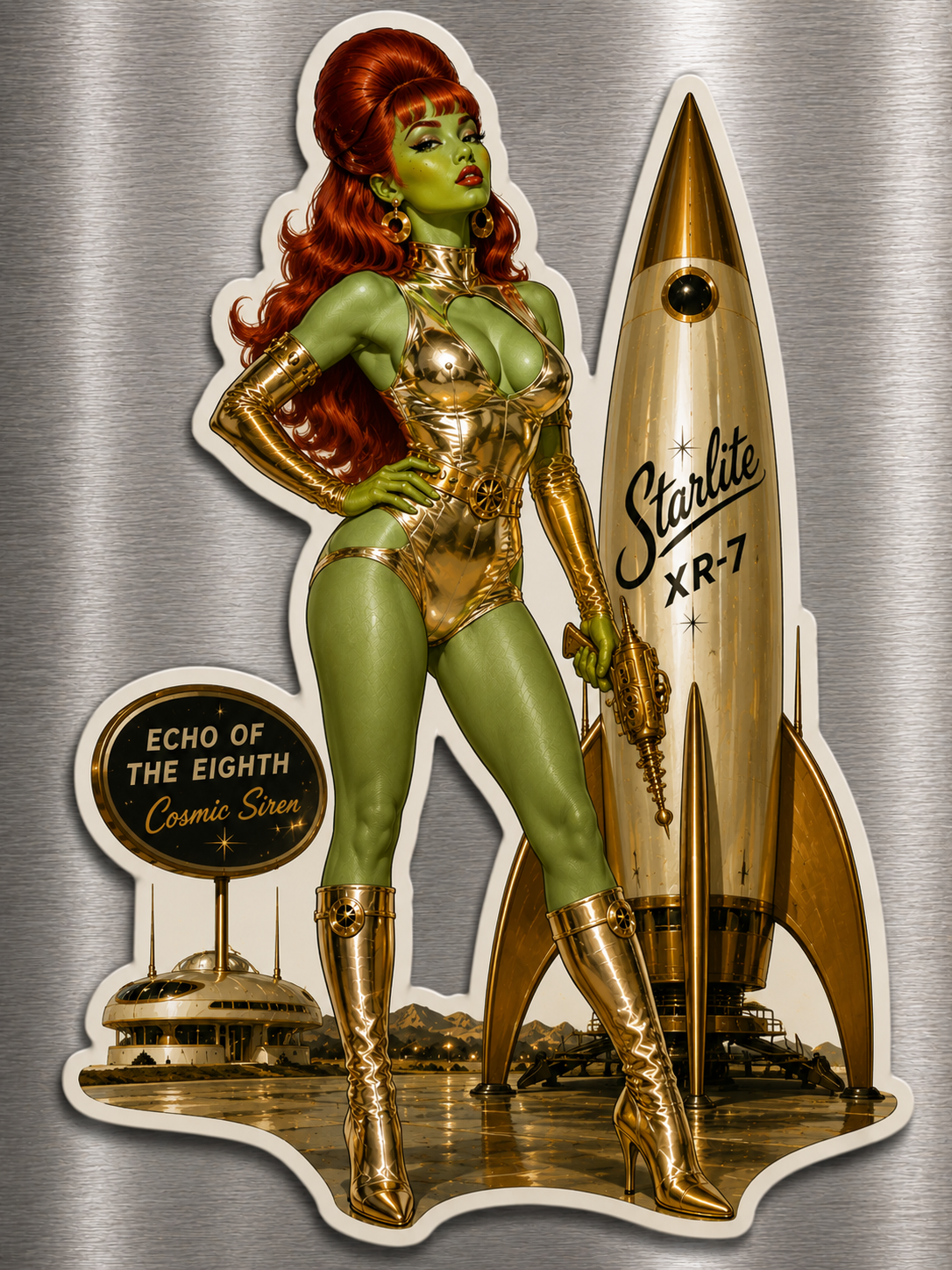 Echo of the Eighth Fridge Magnets - Sci fi Pin Up Babes