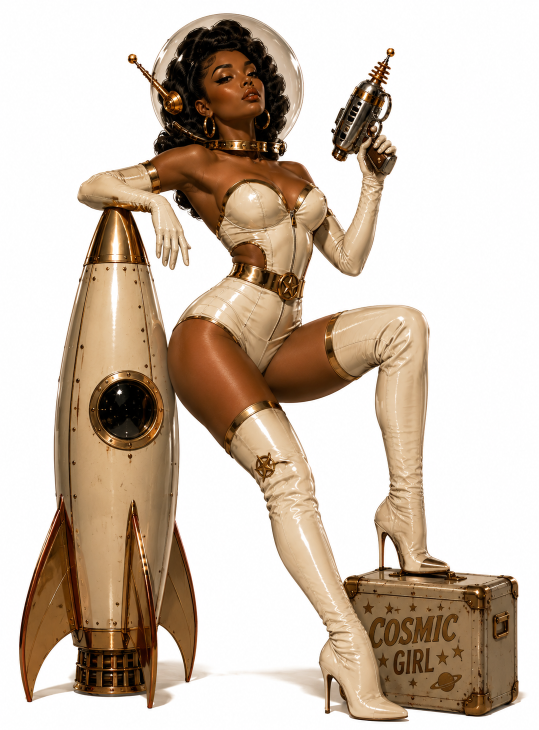 Echo of the Eighth Fridge Magnets - Sci fi Pin Up Babes