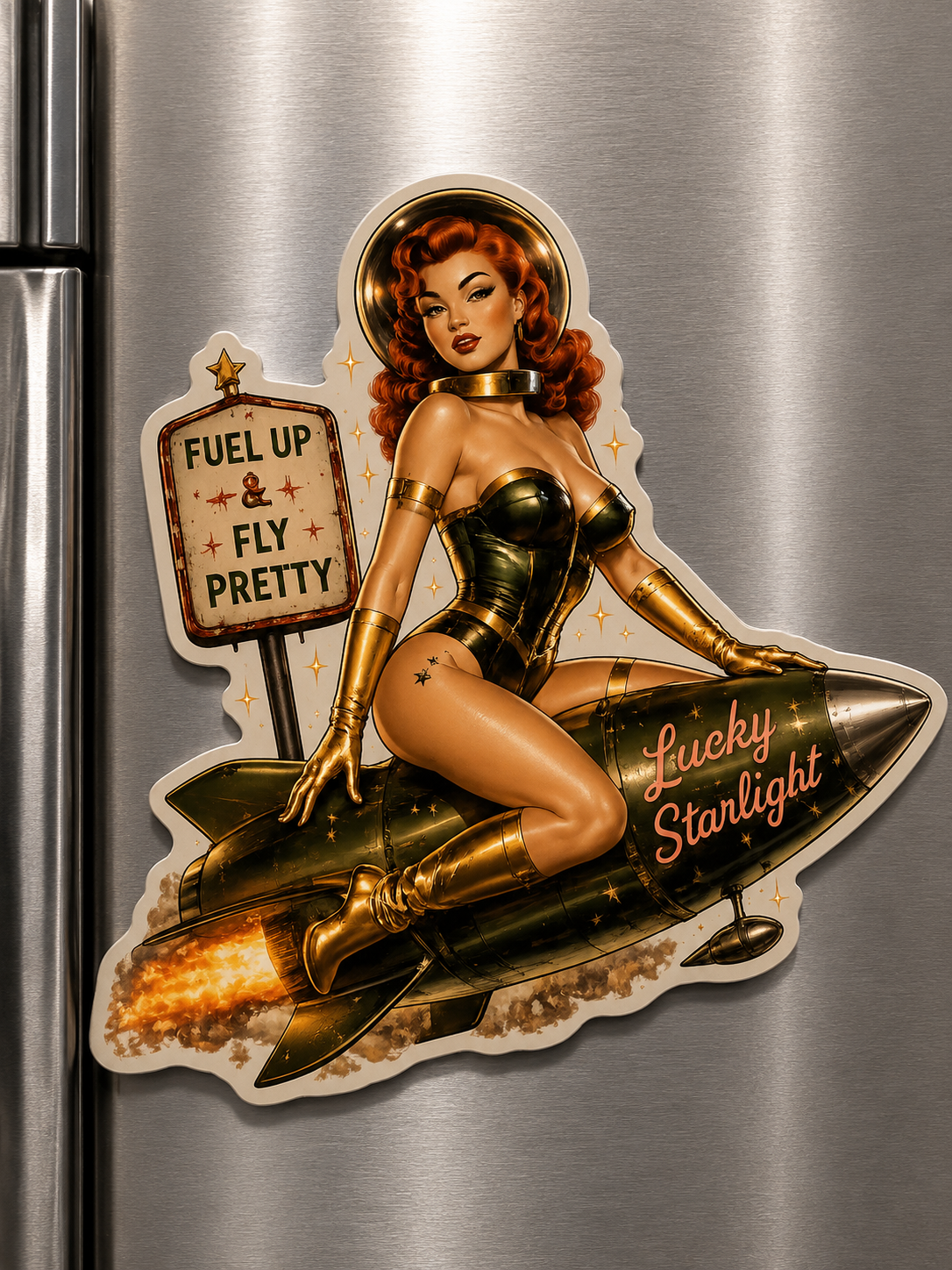 Echo of the Eighth Fridge Magnets - Sci fi Pin Up Babes
