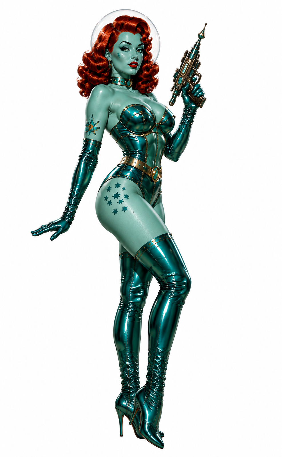 Echo of the Eighth Fridge Magnets - Sci fi Pin Up Babes