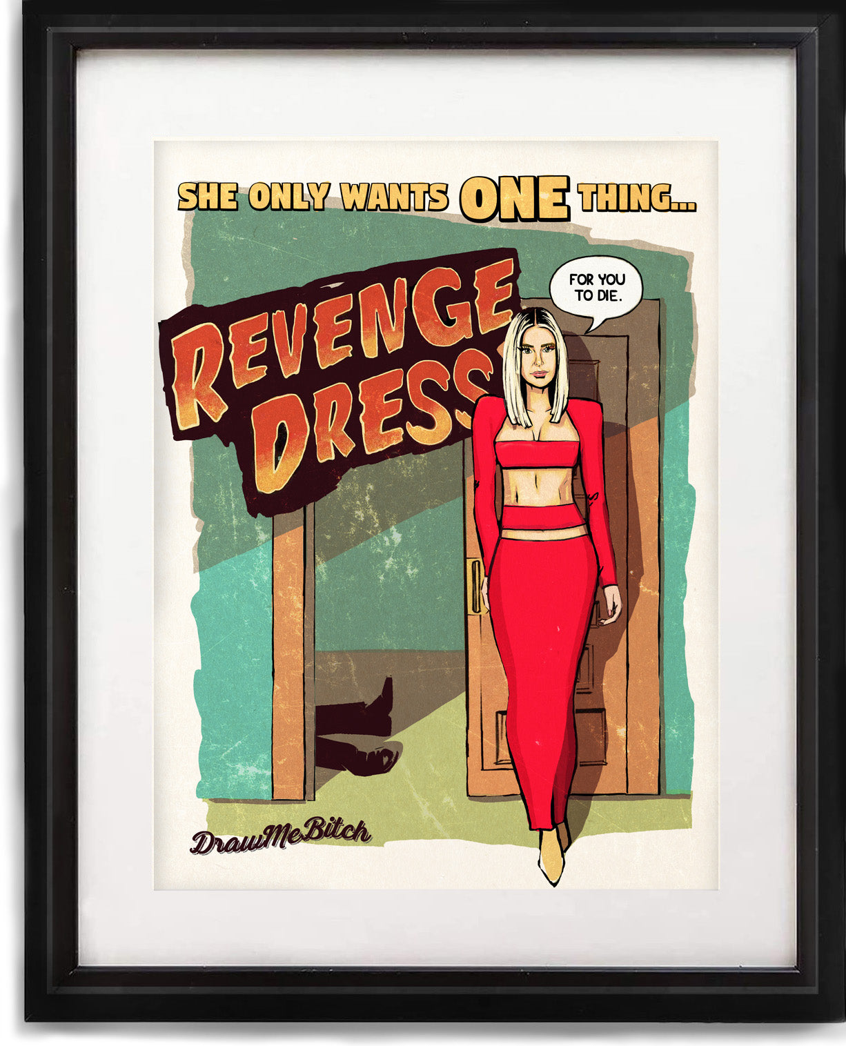 11 x 14 Frame Ariana Revenge Dress Comic